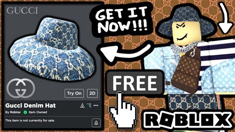 how to get gucci denim hat roblox|free gucci garden hats.